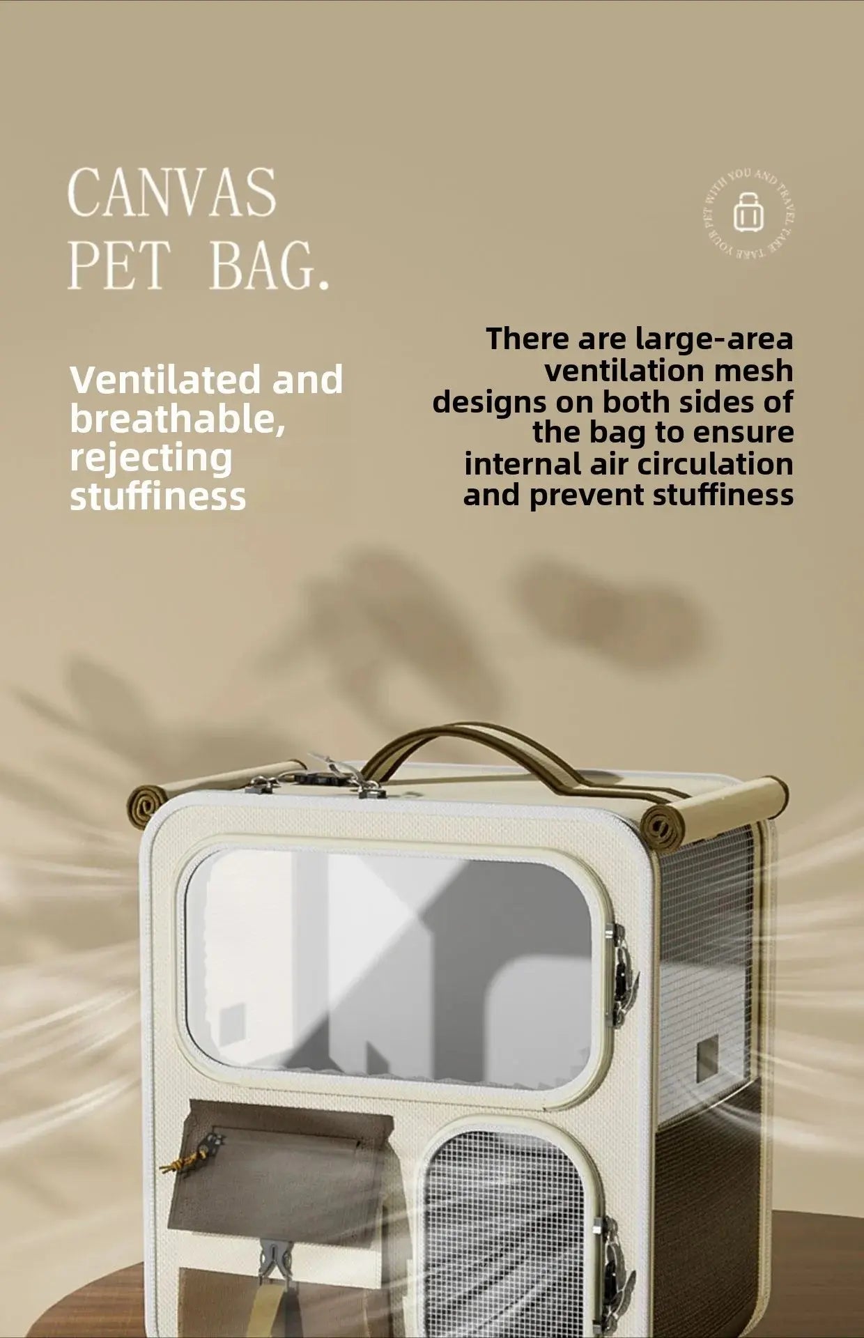Cat bag Going out Portable cat backpack pet trolley bag Backpack Multi-cat jewelry Dog large capacity suitcase WLP Company