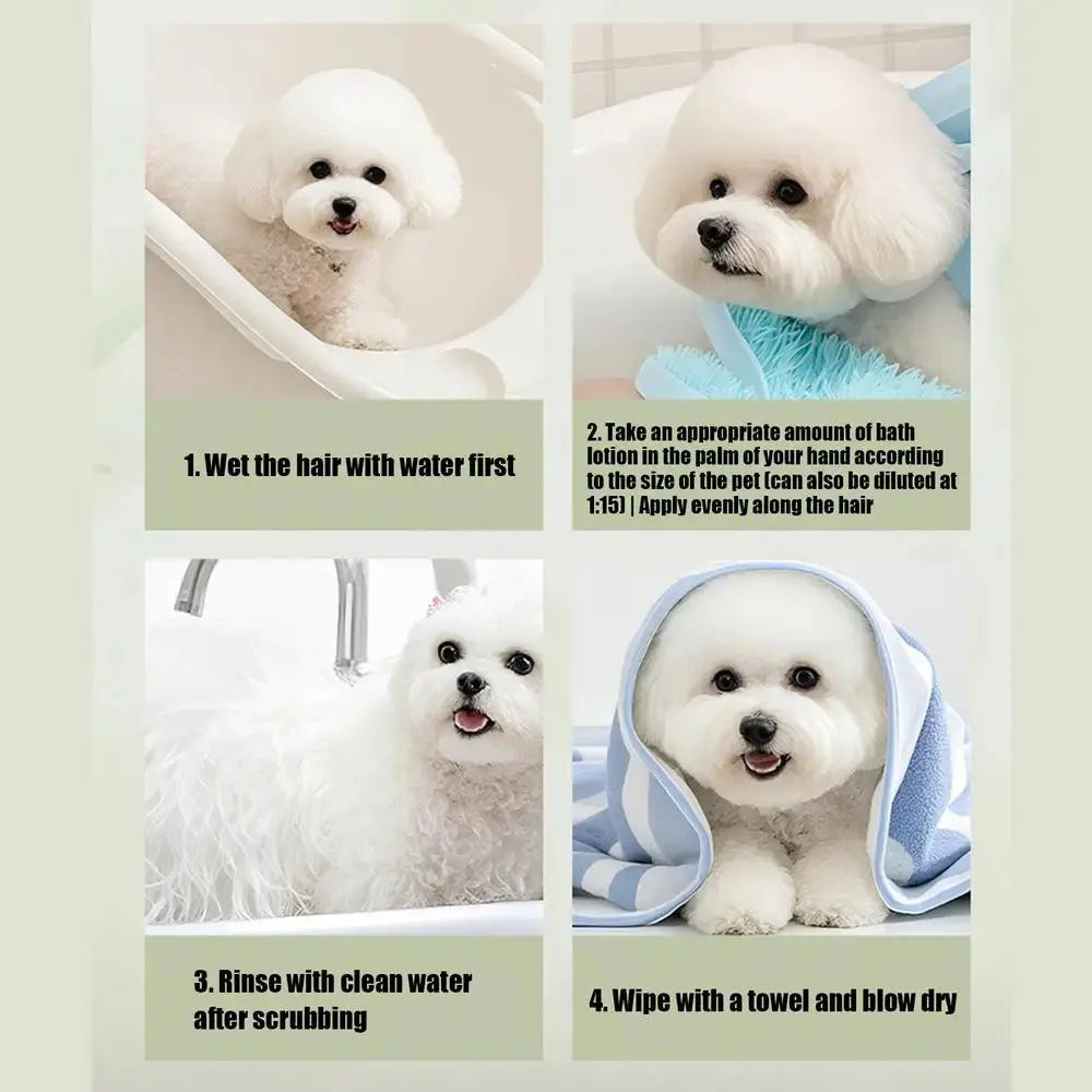 Dog Shampoo 500ml Moisturizing Pet Wash For Dogs Long Lasting Puppy Grooming Odor Eliminating Body Wash Bath Supplies For Medium WLP Company