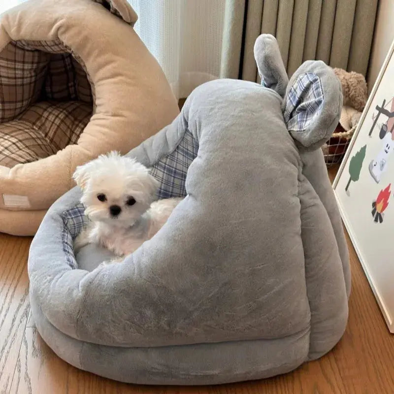 Pet Nest Semi-Enclosed Hairy Cat Nest House Winter Warm Dog Bed Cushion Dog Accessories WLP Company