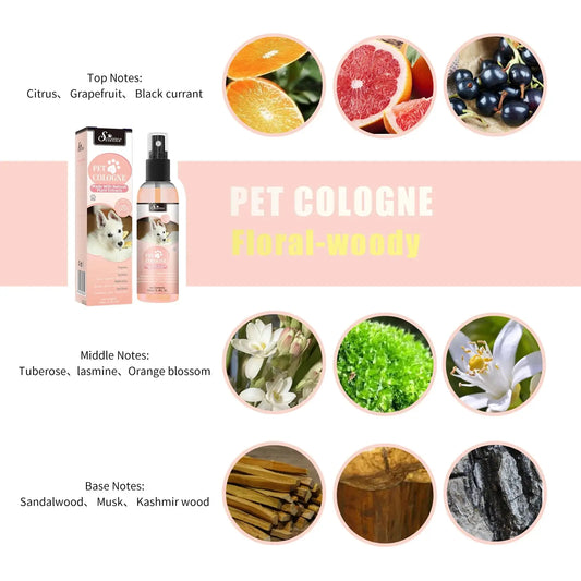 pet deodorizing spray 100 Ml Pet Deodorizing Perfume Spray, Cats & Dogs Eliminating Odors Natural Long-Lasting Fragrance (Lemon, Orange And Lavender) WLP Company