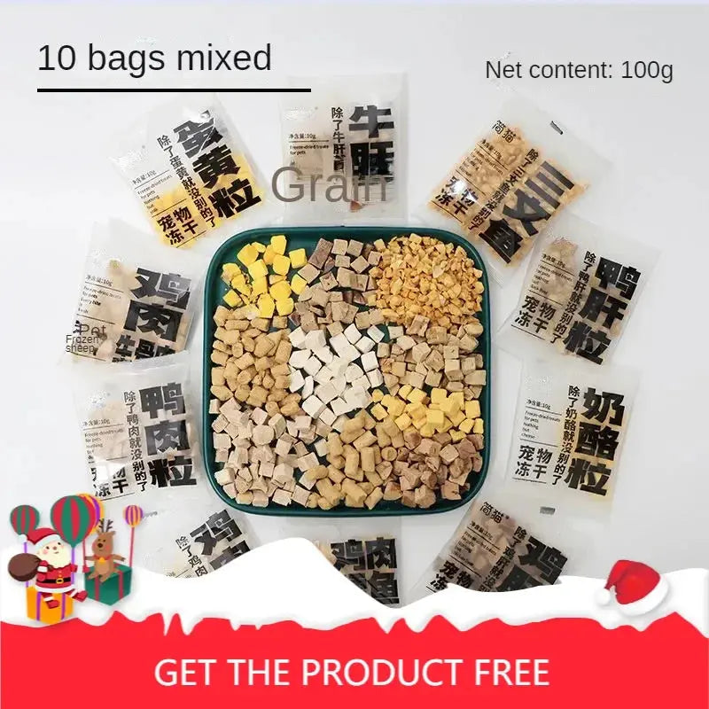 pet snacks Freeze-Dried Snacks: Chicken, Duck, Raw Bone Meat for Dogs and Cats WLP Company