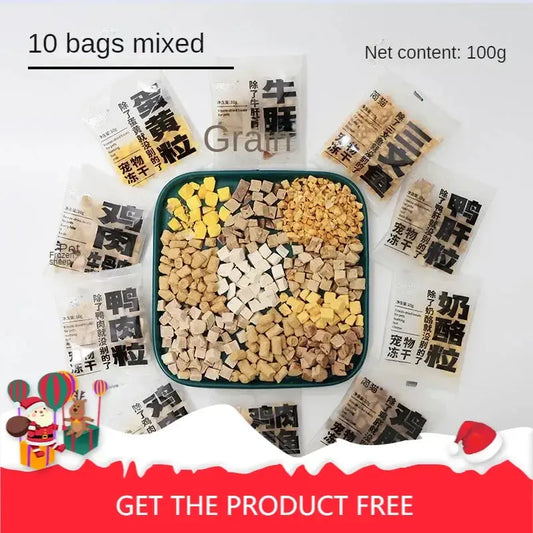 pet snacks Freeze-Dried Snacks: Chicken, Duck, Raw Bone Meat for Dogs and Cats WLP Company