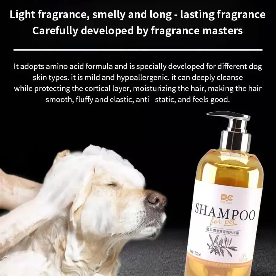 PETCLEAR 2-in-1 Dog Shampoo And Conditioner Mild Formula Puppy Bath Gel 500ml Special Design Cleaning Products for Dogs WLP Company