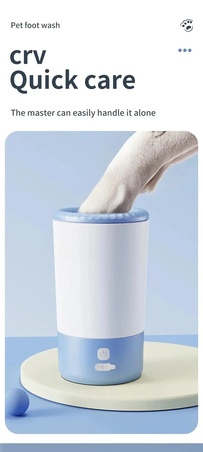 Pet Foot Washing Machine Electric Pet Paw Cleaner Automatic Dog Quick Cleaner Pet Paw Portable Low Noise Waterproof Foot Cup WLP Company