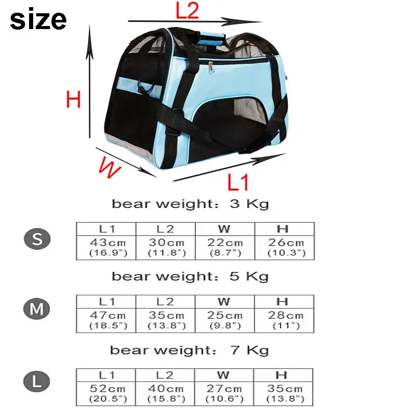 cat carrier Cat Bags Soft-Sided Portable Dog Carrier Mesh Breathable Carrier Bags for Cats Dogs Comfort Foldable Handbag Pet Transport Bag WLP Company