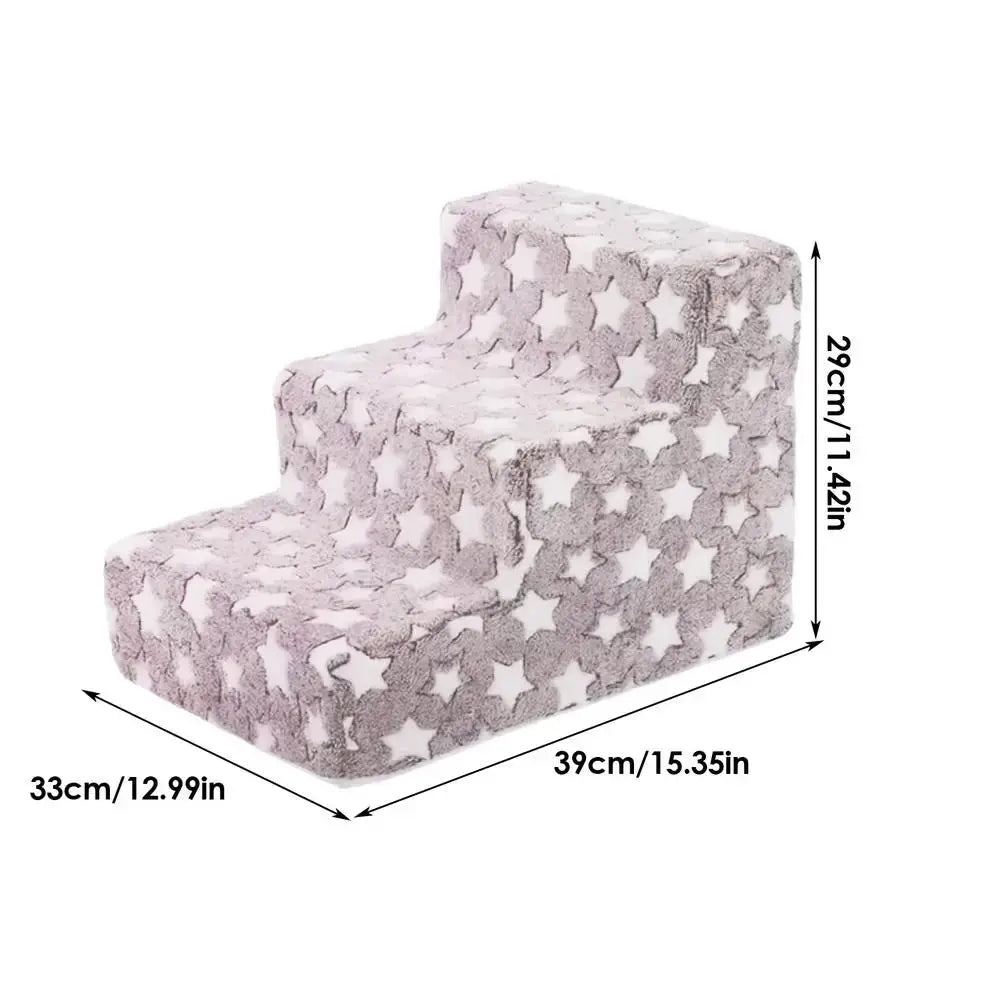 Pet Steps High Density Foam 3 Steps Dog Stairs Ramps for Small Cats dog Climbing Removable Non-Slip Pet Ramp Washable Cat Ladder WLP Company