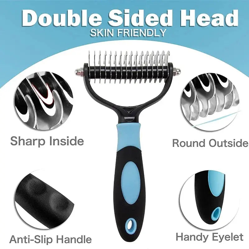 Professional Pet Deshedding Brush | 2 Sided | Reduce Shedding - PetGroom WLP Company