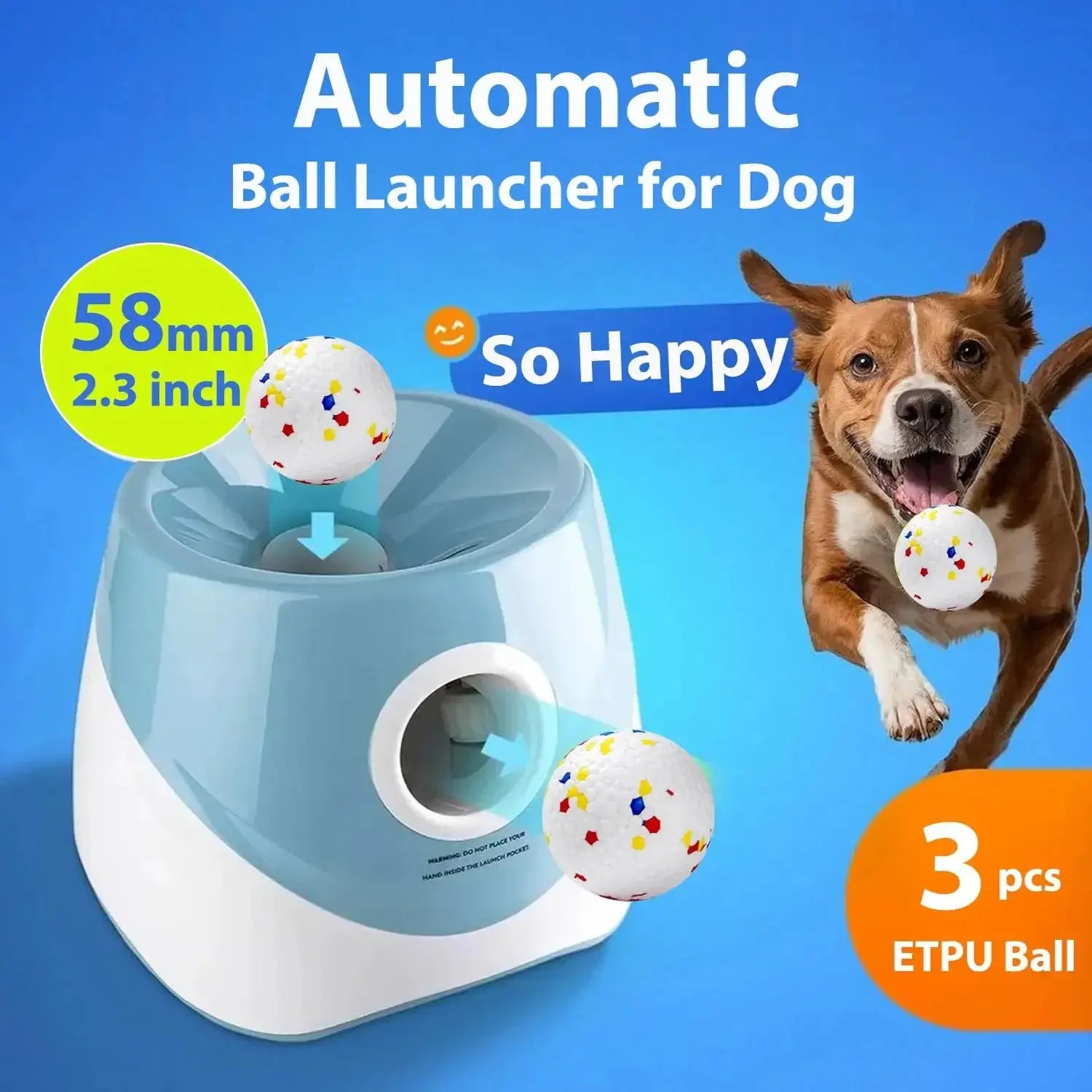 Fun Interactive Automatic Dog Tennis Ball Launcher WLP Company