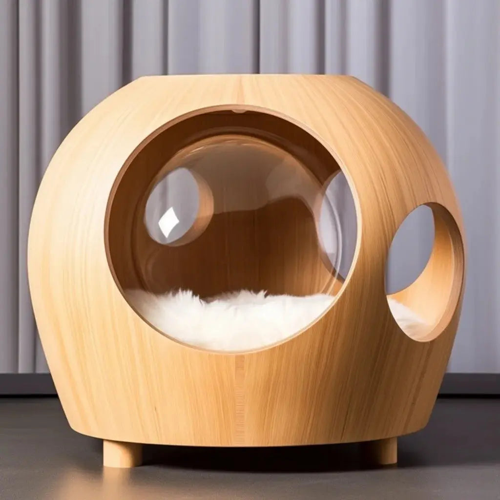 modern cat house Semi-Enclosed Cat House - Unique Design for Comfort and Style WLP Company