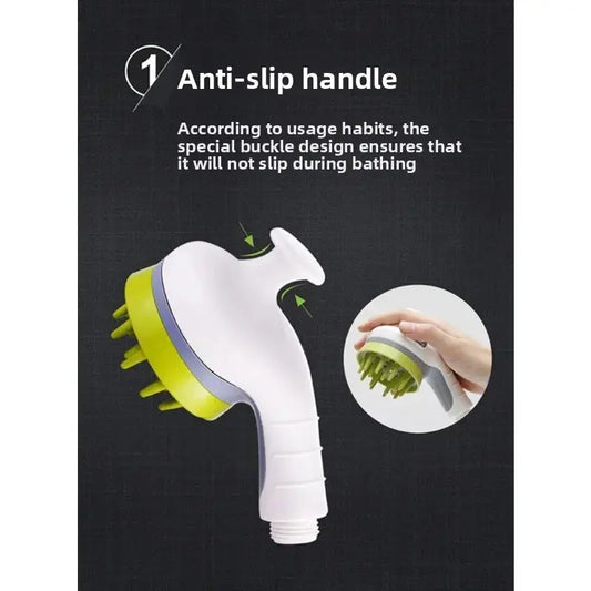 pet bath nozzle Practical dog bath massage nozzle pressure thickened pet shower nozzle flower shower special multi-function pet bath spray WLP Company