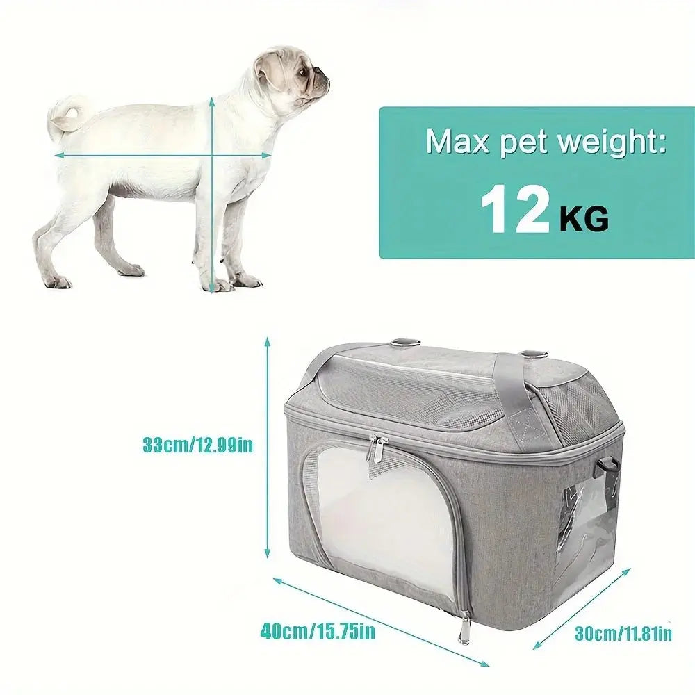 Dog Backpack Breathable Pet Portable Foldable Carrier Bag Travel Airline Approved Transport Bag For Small Dogs And Cats Outgoing WLP Company