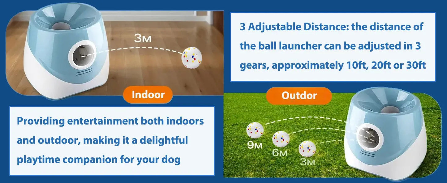 Fun Interactive Automatic Dog Tennis Ball Launcher WLP Company