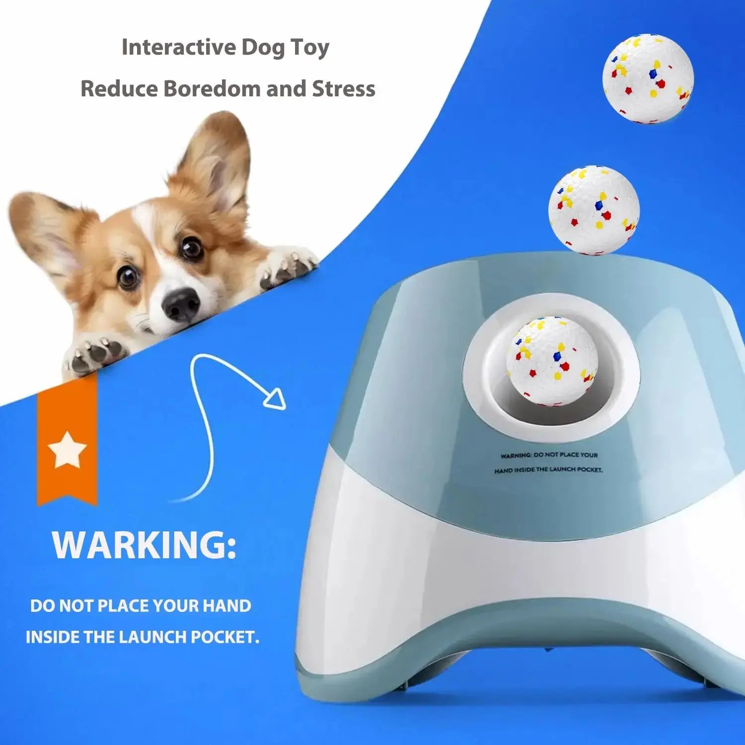 Fun Interactive Automatic Dog Tennis Ball Launcher WLP Company