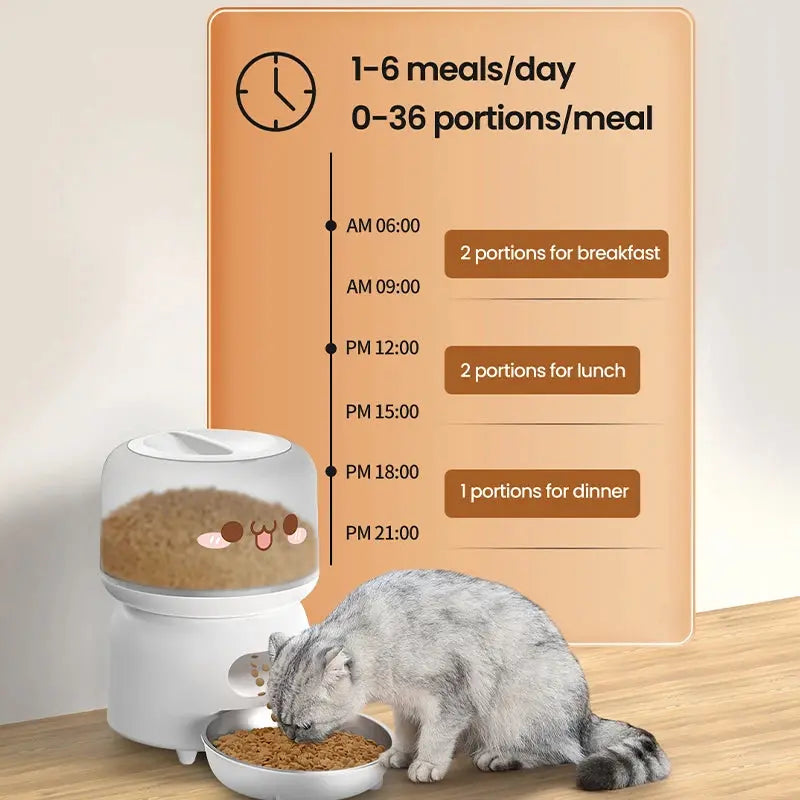 Remotely Controlled Feeding ROJECO 3L Smart Pet Feeder WLP Company