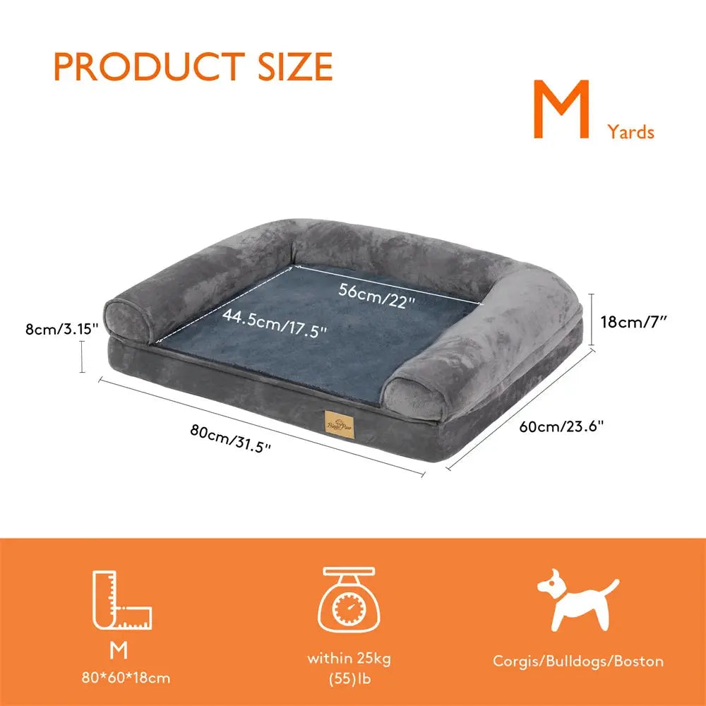 XXXL Large Calming Dog Bed Orthopedic Memory Foam Sofa Couch Waterproof Removable Cover Plush Mat for Small Medium Large Dogs WLP Company