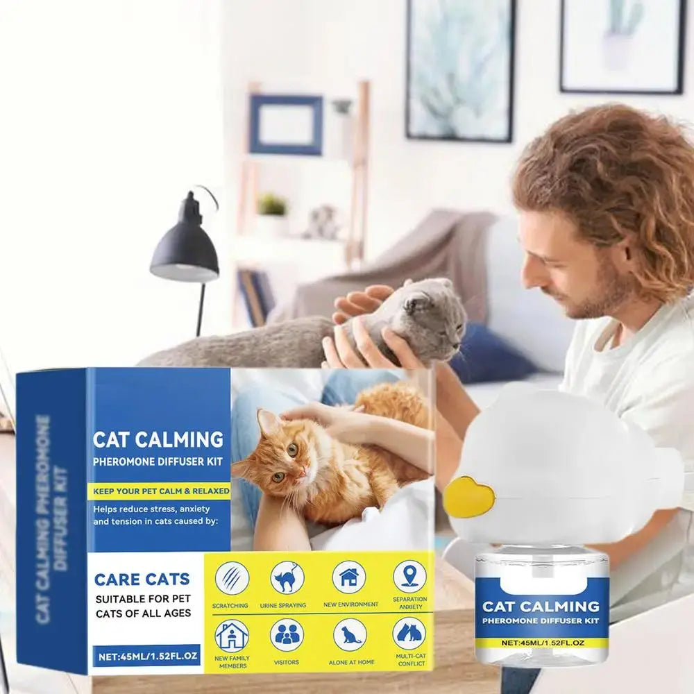 Pet Pheromones Calming Diffuser Cat Emotion Diffuser 45ml Natural Pheromone Diffuser Calm Relaxing Pets Pheromone Plug-in WLP Company