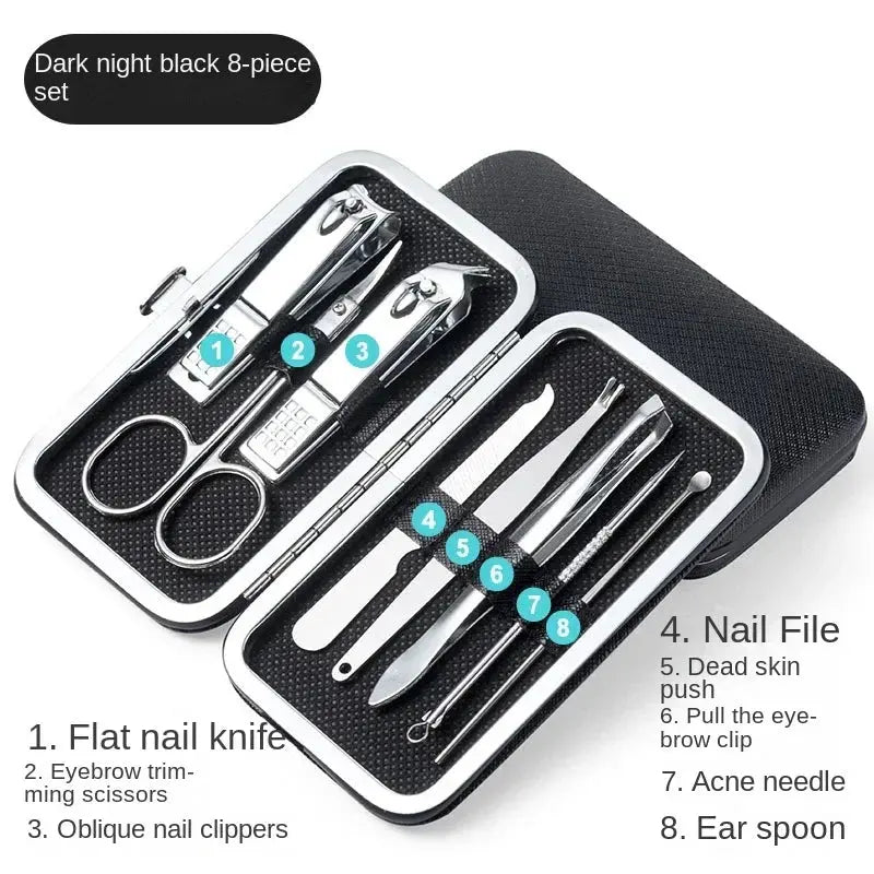 8 Piece Set Dog Nail Clippers Manicure Clipper Set Pet Dog Products Stainless Steel for You Ear Spoon Puppy Home Garden Pedicure WLP Company
