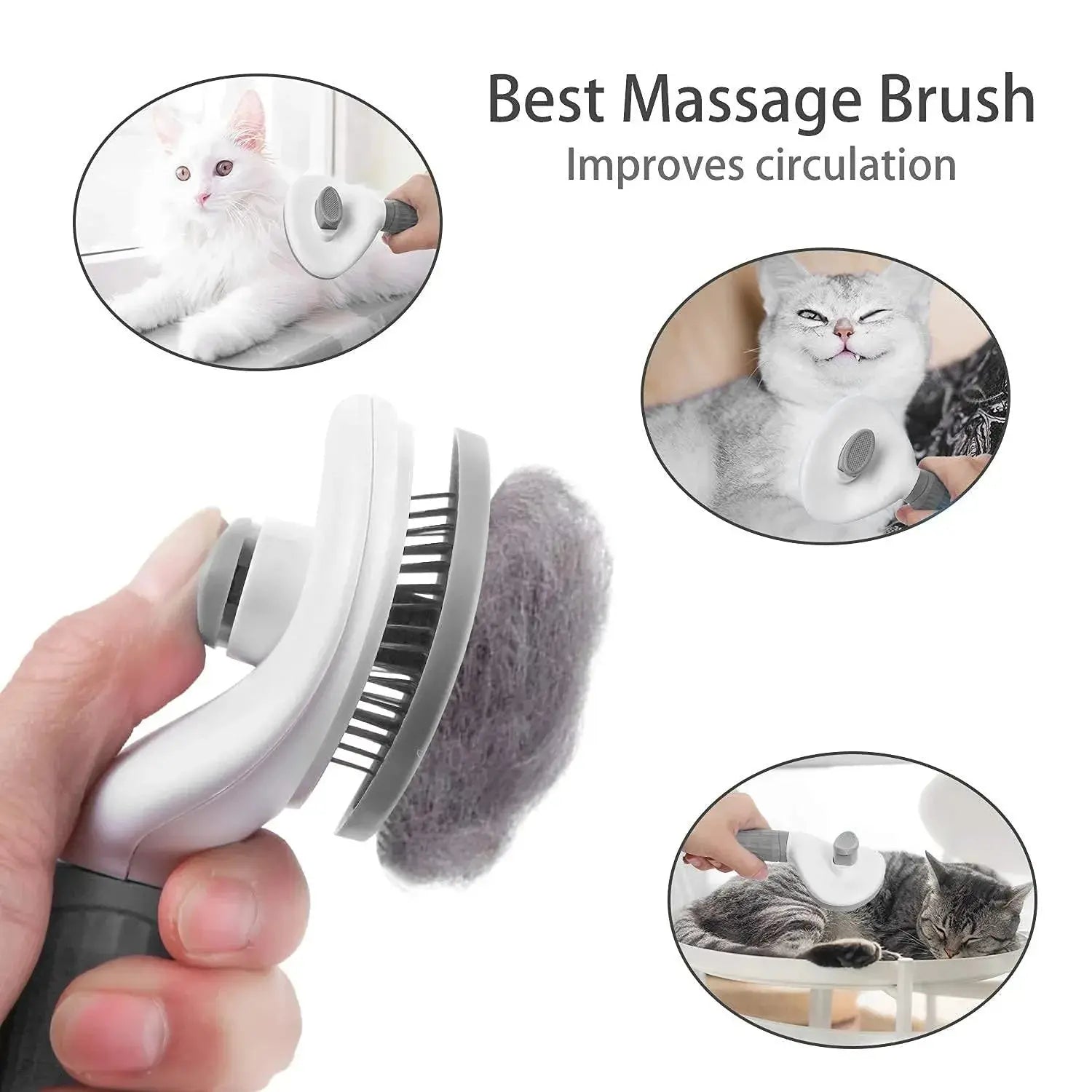 Self Cleaning Pet Hair Remover Brush | Reduce Shedding | Grooming Tool for Dogs and Cats WLP Company