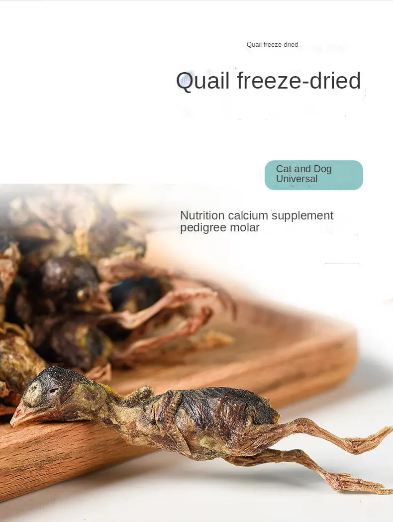pet snacks Pet freeze-dried meat quail cat snacks kittens hair gill quail freeze-dried dog snacks WLP Company