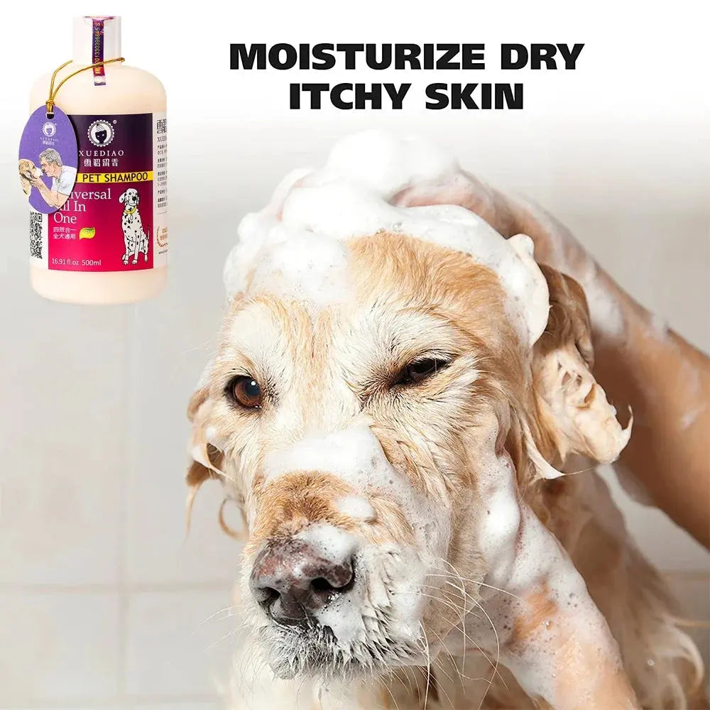 Pet Dog Shampoo and Conditioner All Natural 4 in1 pet shampoo and 17oz Puppy shampoo for dogs，dog shower gel shampoo 500ml WLP Company