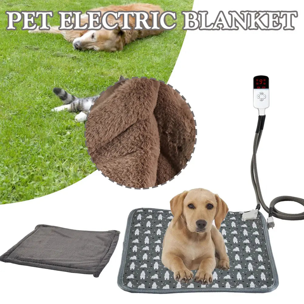 220V 20W Pet Electric Heating Pads Heated Blanket Winter Dog Cats Warmer Mat Sleeping Bed Pet Supplies Washable blanket Mats WLP Company