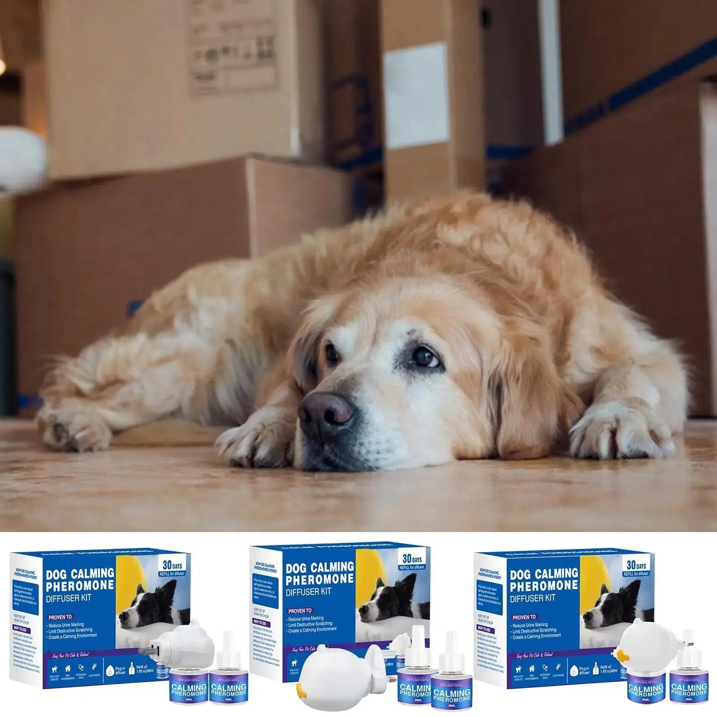 Dog Pheromones Calming Diffuser Appeasing Pheromone Diffuser To Calm Dogs Stop Stress Pet Health Supplies Reduce Aggression WLP Company