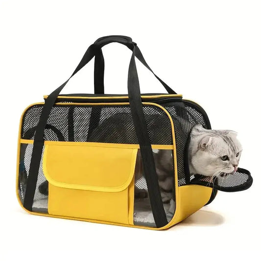 Pets Cat Dog Carrier Soft-Sided Pet Travel Carrier Multi-Sided Breathable Small Dog Cat Outdoor Tent Carrier Outgoing Handbag WLP Company