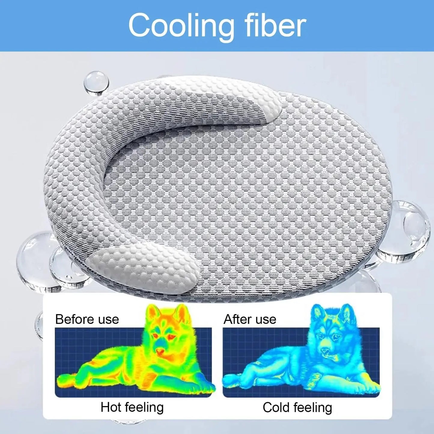 Dog Cooling Pad Mat with Pillow for Pet Puppy Cat Ice Cold Bed Sleeping Dog Cooling Mat Accessories Detachable Washable Mattress WLP Company