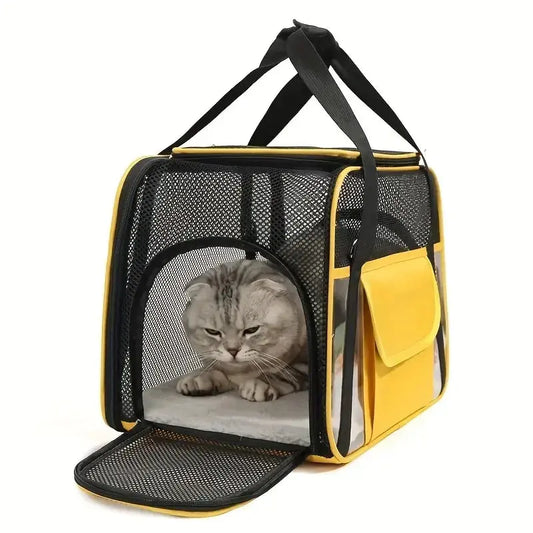 Pets Cat Dog Carrier Soft-Sided Pet Travel Carrier Multi-Sided Breathable Small Dog Cat Outdoor Tent Carrier Outgoing Handbag WLP Company