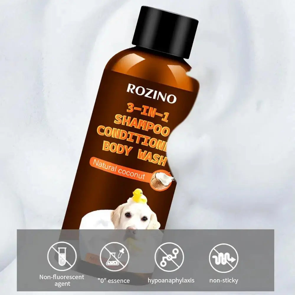 Dog Body Wash 3-in-1 Coconut Stain & Odor Eliminator Plant-Based Organic Tearless Moisturizer Dog Shampoo And Conditioner Carpet WLP Company