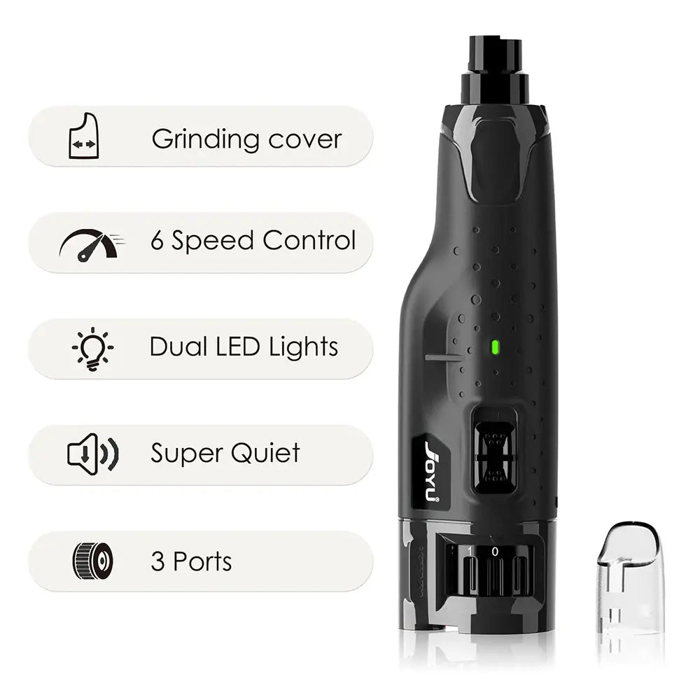 Dog Nail Grinder Dustproof with 2 LED Light - Super Quiet Powerful 6-Speed Nail Trimmer File for Small Medium Large Dogs WLP Company