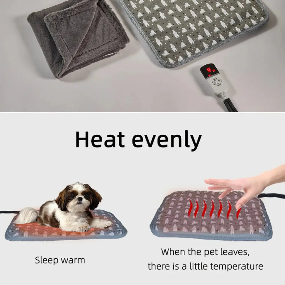 220V 20W Pet Electric Heating Pads Heated Blanket Winter Dog Cats Warmer Mat Sleeping Bed Pet Supplies Washable blanket Mats WLP Company