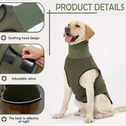 Dog Anxiety Vest, Thunder Jacket for Large Dogs, Calming Jacket with Hoodie, Fireworks, Quarantine, Anti Anxiety Dog Hoodie WLP Company