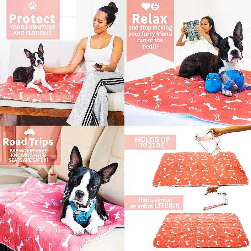 ZK20 Dog Bed Mats ZK20 Reusable Dog Bed Mats - Waterproof Fast Absorbing Training Pads WLP Company
