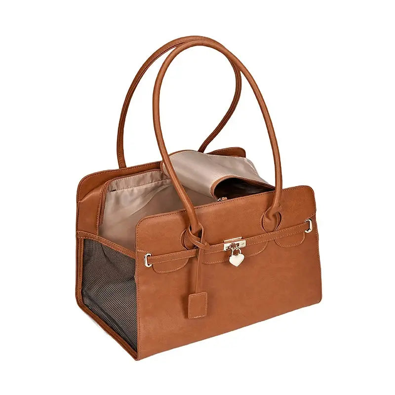 luxury pet carrier Fashion Leather Pet Carrier Bag, Breathable WLP Company