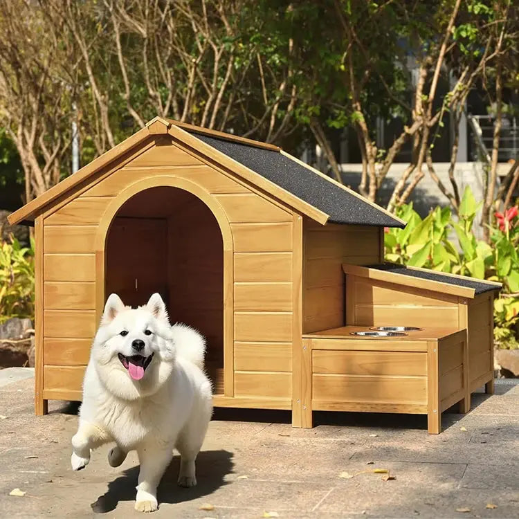 Luxury dog house and Indestructible Outdoor Dog House with Balcony - Perfect for Pets WLP Company