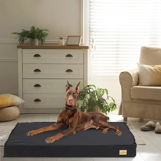 Dog Beds for Large Dogs, Orthopedic Dog Bed for Medium Large Dogs Waterproof Lining, and Non-Slip Bottom, Machine Washable WLP Company