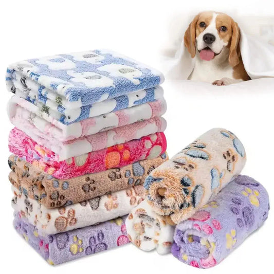 Dog Bed Blanket Bed Mat Soft Fleece Cat Blanket Cute Printed Pet Travel Mat Breathable Cozy Warm Blankets for Small Medium Dogs WLP Company