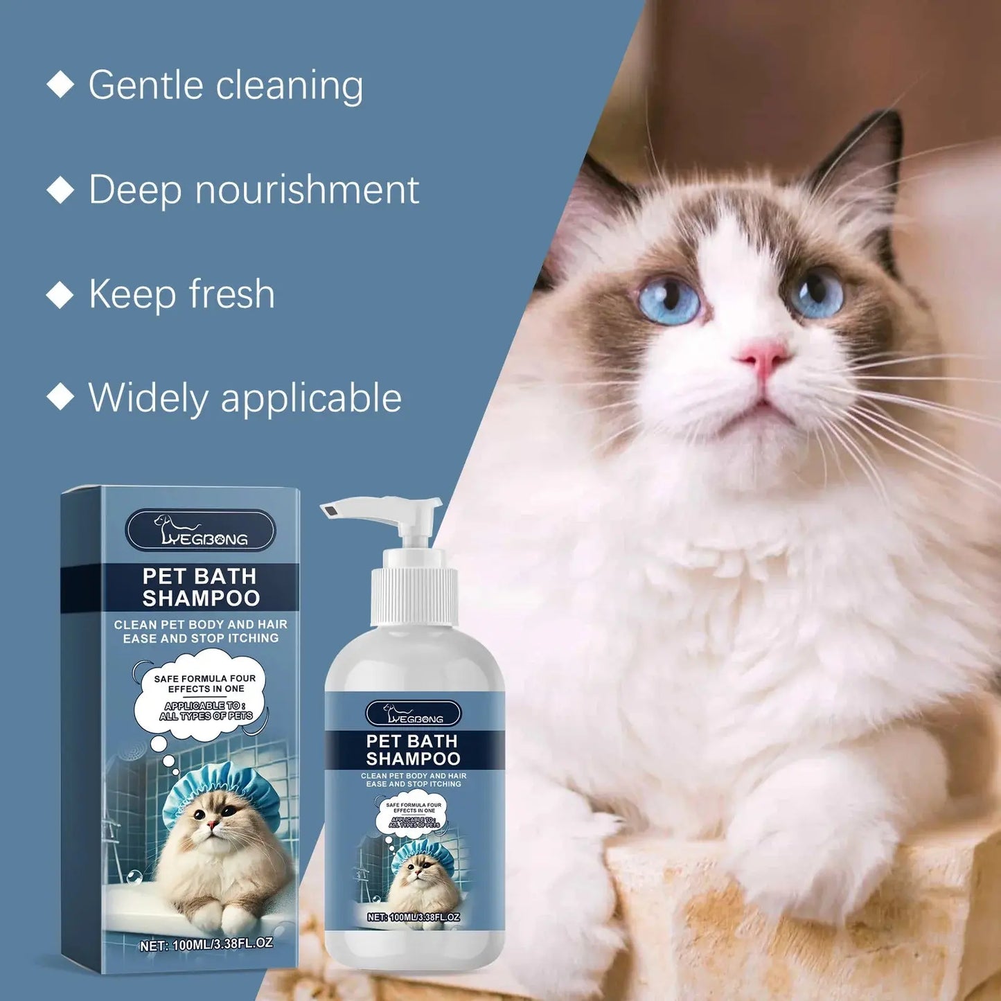 pet shampoo Cat Dog Shower Gel Fragrance Bathing Hair Care Cleaning Deodorizing Anti Mite Body Wash Relieve Itching Pet Moisturizing Shampoo WLP Company