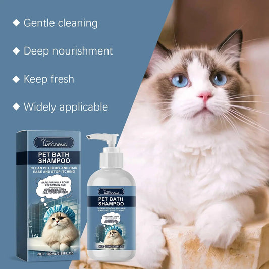 pet shampoo Cat Dog Shower Gel Fragrance Bathing Hair Care Cleaning Deodorizing Anti Mite Body Wash Relieve Itching Pet Moisturizing Shampoo WLP Company