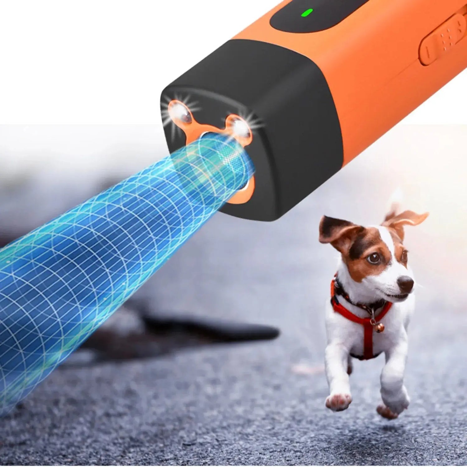 New Dog Repeller with LED Display Anti Barking Training Device 3 Head Ultrasound Flashlight High Power Dog Training Device WLP Company
