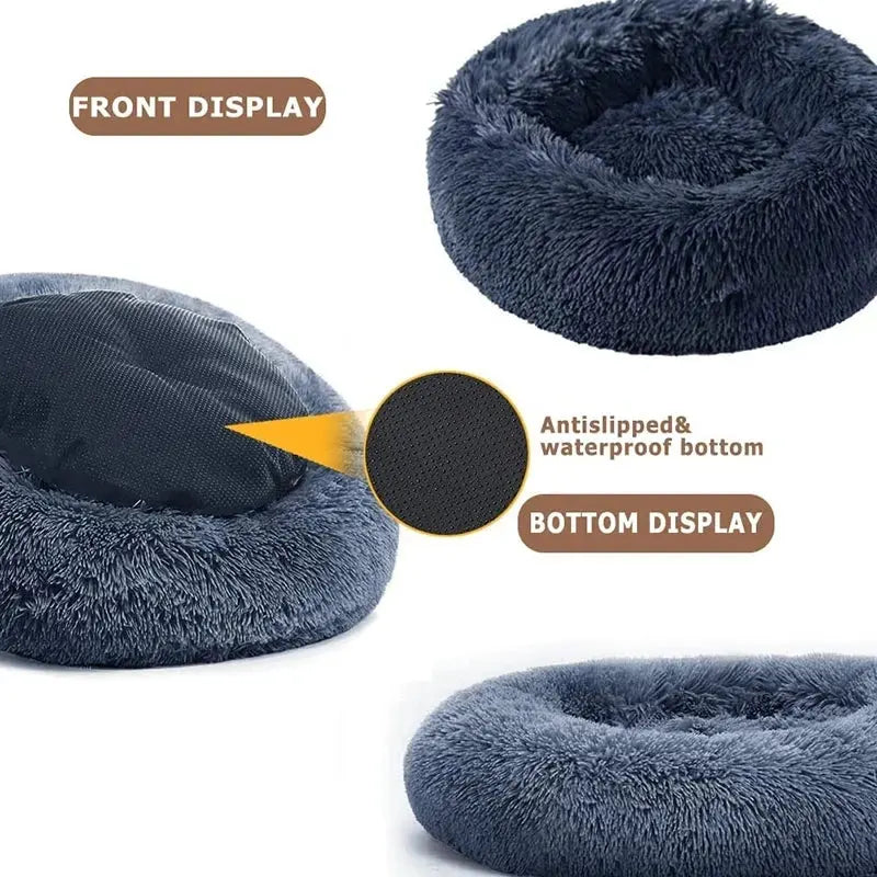 40-90cm Round Pet Bed for Large Dog Bed Super Soft Cat Bed Long Plush Dog House for Medium Dog House Winter Warm Sleeping WLP Company