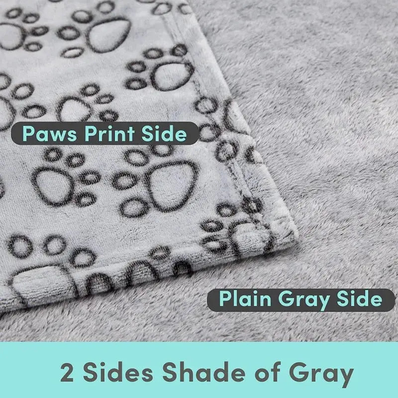 Dog Bed Mat Blanket Soft Fluffy Pet Sleeping Blanket Cute Paws Pattern Pet Travel Mat Warm Comfortable Blankets for Cat Dogs WLP Company
