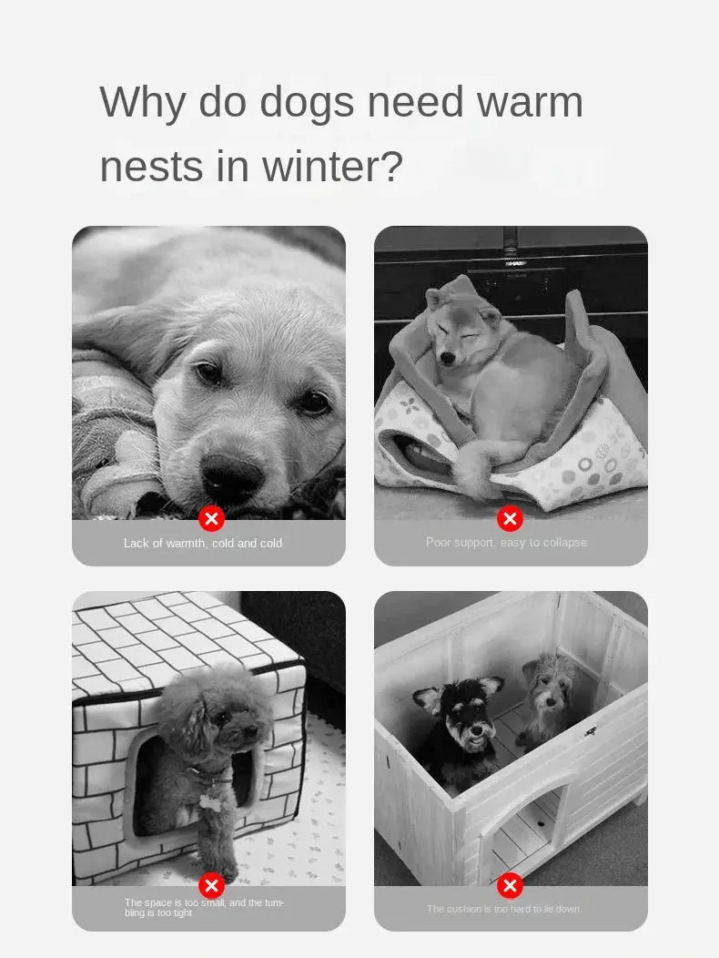 New Cat Bed Dog Pet Bed Kennel Non-Slip Winter Warm Small Dog Kennel Sleeping Removed Washed Soft Puppy Cushion Cat Supplies WLP Company