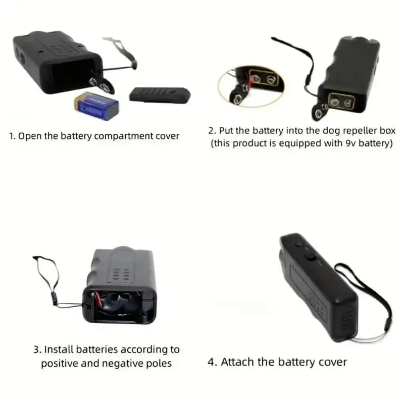 Portable Dog Deterrent Electronic Dog Repeller Ultrasonic Dog Repeller with Led Effective for Dogs Anti-barking Training Device WLP Company