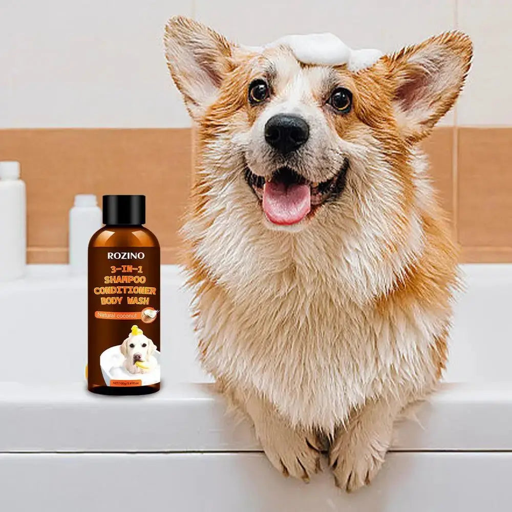Dog Body Wash 3-in-1 Coconut Stain & Odor Eliminator Plant-Based Organic Tearless Moisturizer Dog Shampoo And Conditioner Carpet WLP Company