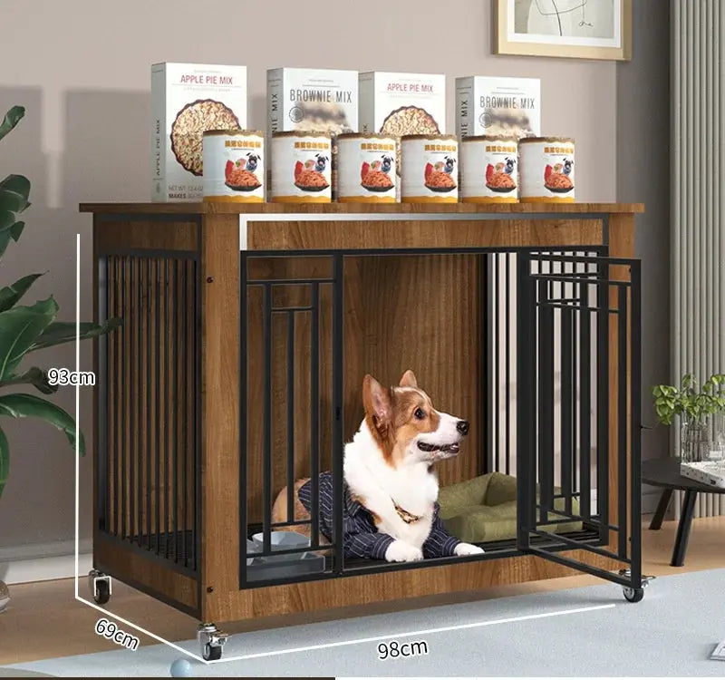 Heavy Duty Dog Cage Large Dogs Cage - High Strength Steel and Wood WLP Company