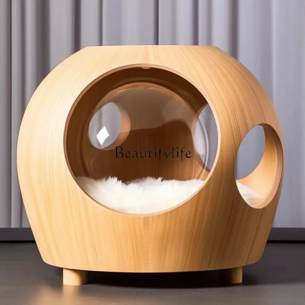 modern cat house Semi-Enclosed Cat House - Unique Design for Comfort and Style WLP Company