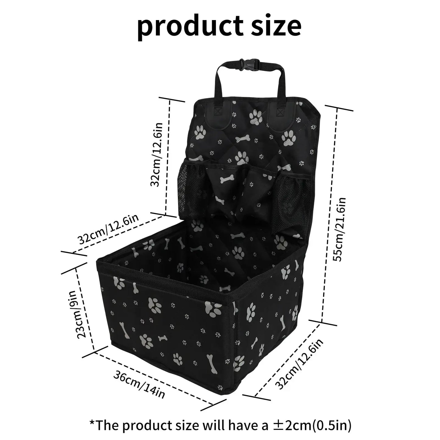 2025 New Dog Car Seat with Storage Pockets,Scratch Proof Durable Pet Booster Car Front Seat for Small Medium Dog 강아지 가방 WLP Company