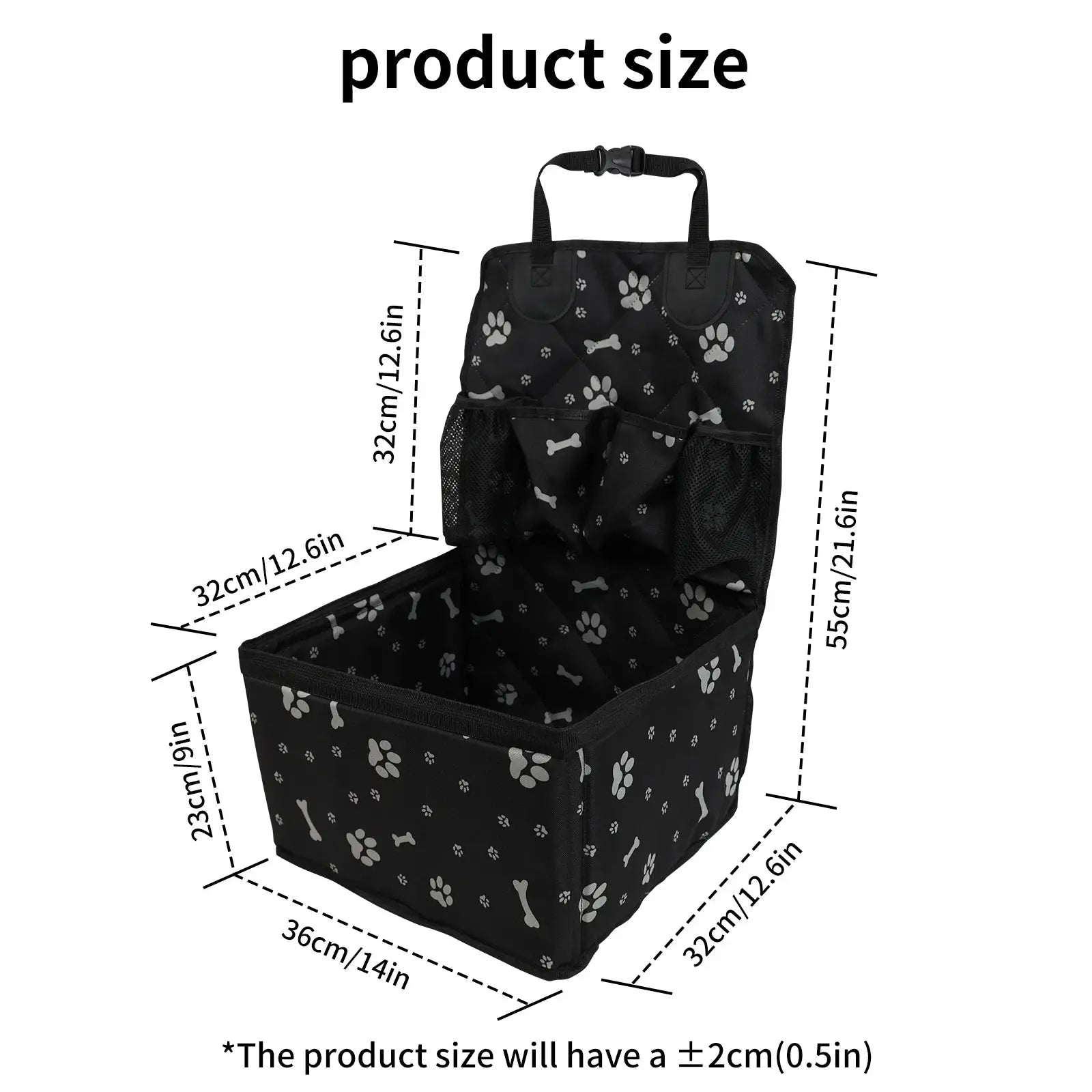 2025 New Dog Car Seat with Storage Pockets,Scratch Proof Durable Pet Booster Car Front Seat for Small Medium Dog 강아지 가방 WLP Company